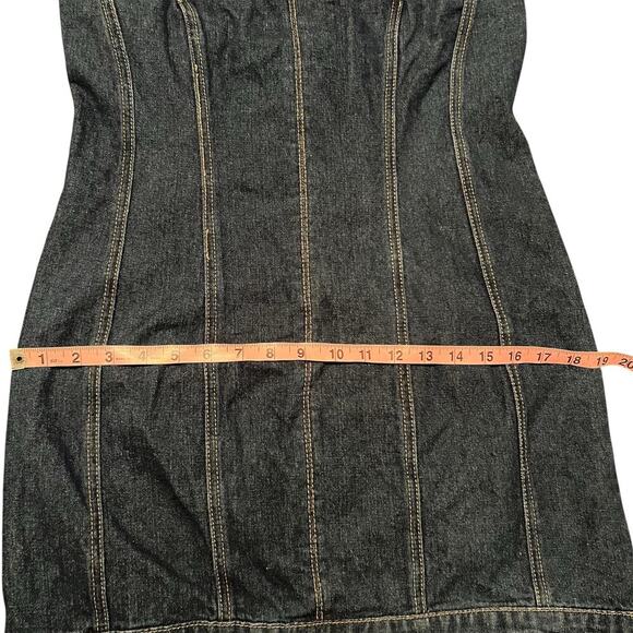 Forever 21 Denim Strapless Mini Dress Size Large - Picture 6 of 7